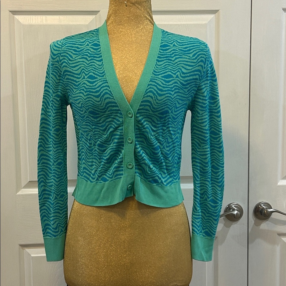 Zara Turquoise and Emerald Women's Cardigan